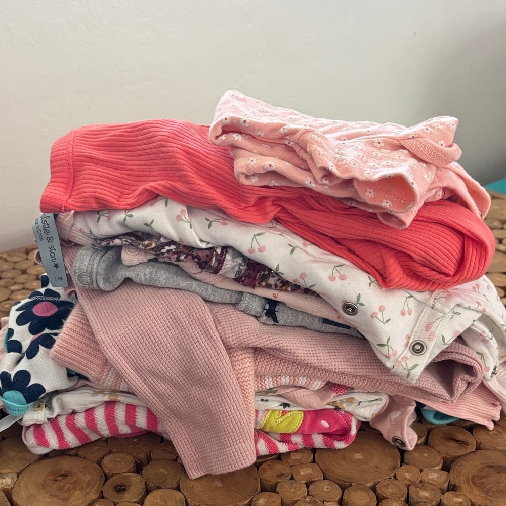 Baby Girl 3-6 month, 15 Piece Bundle! All washed, no holes!
